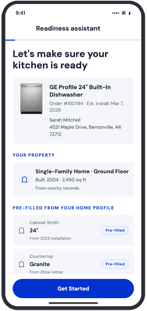 Customer pre-visit readiness on phone