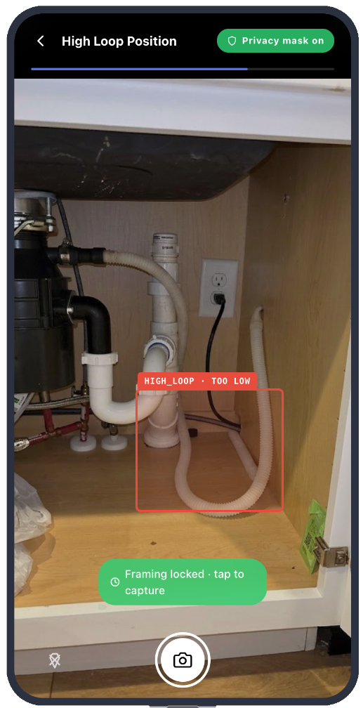 Installer guided capture with real-time CV verification